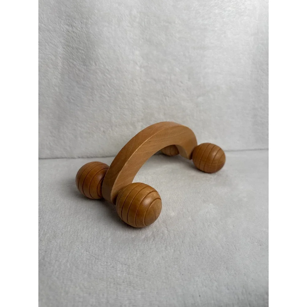 Vintage Wooden Arch Handheld Body Massager Unisex OS Brown Excellent